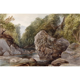 Речен завой със скали и дървета (1831) РЕПРОДУКЦИИ НА КАРТИНИ
